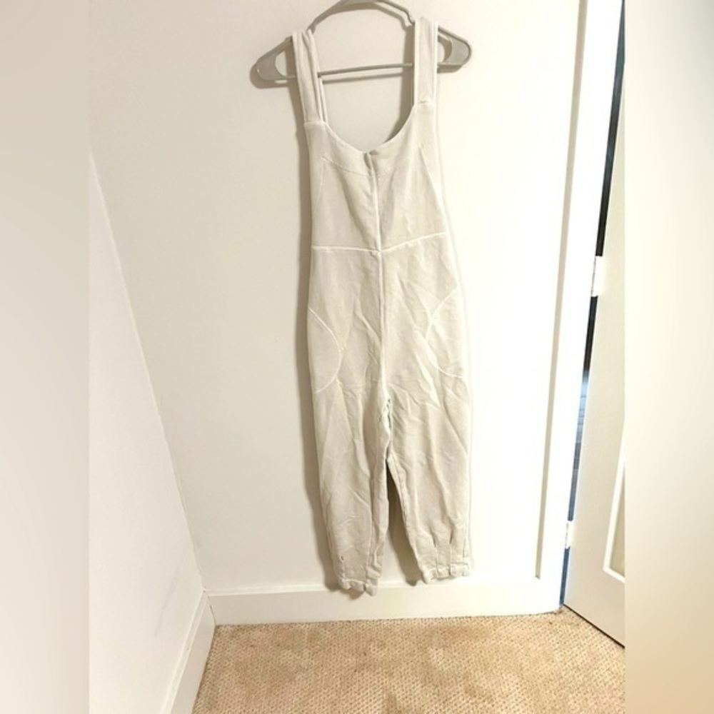 {Free People} Intimately cream cotton sleeveless overall style jumpsuit